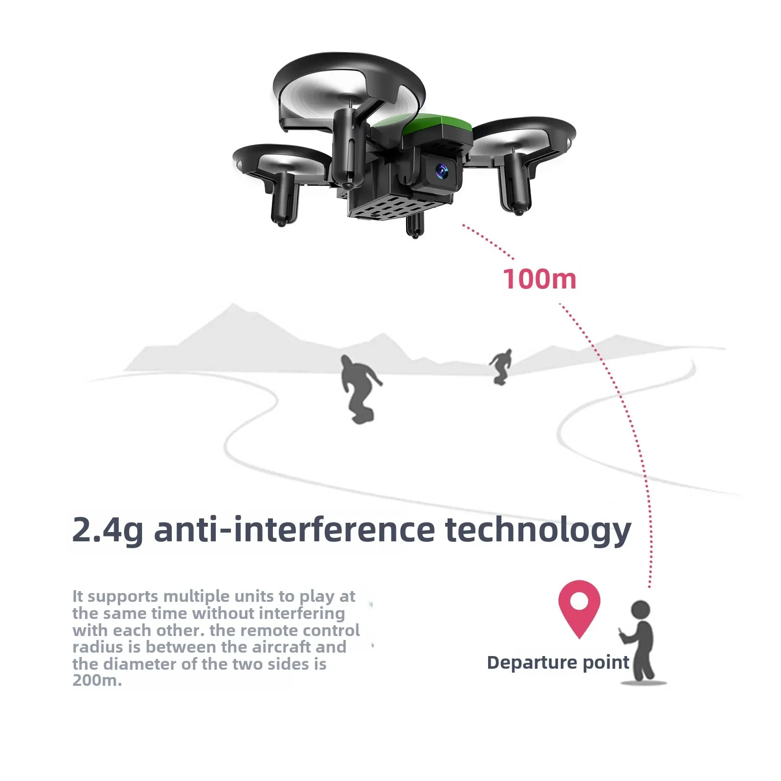 GT1 Controle Remoto Mini Drone Aeronave de Proteção Circ. - Image 3